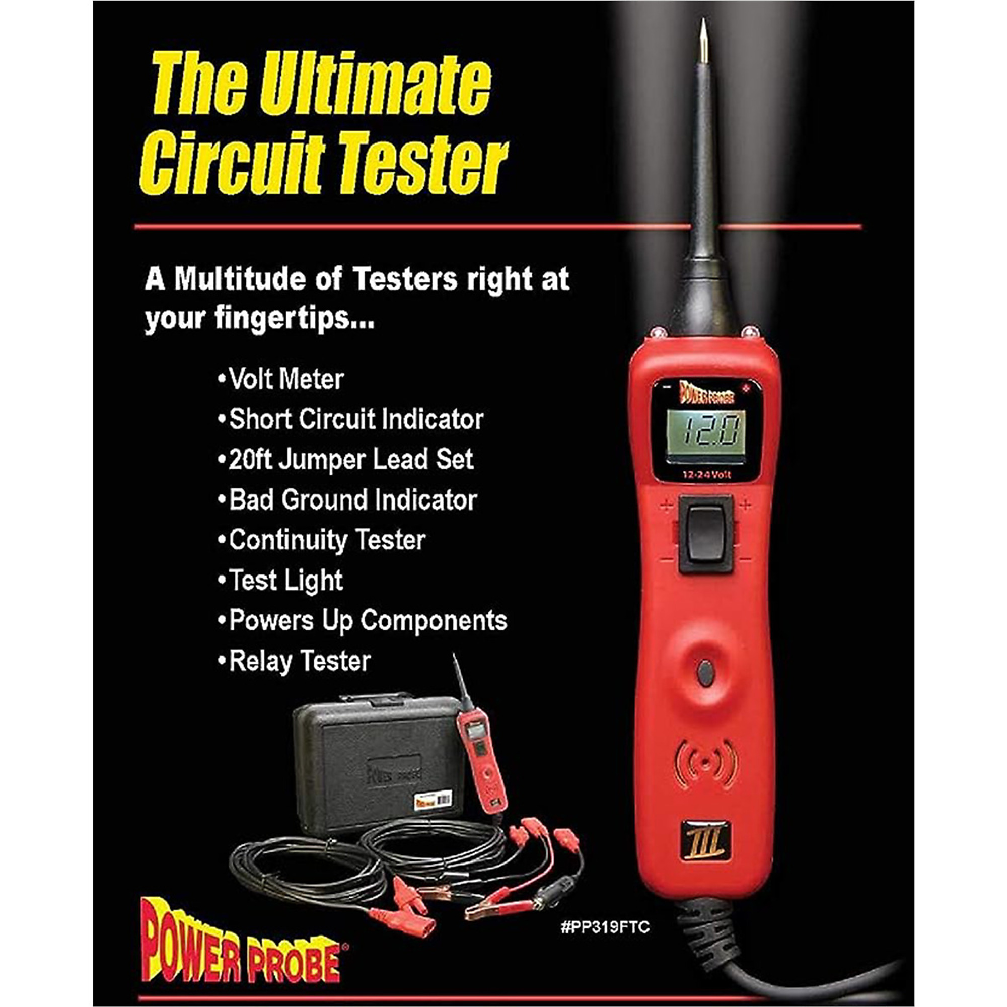 Power Probe III Circuit Test Kit — Red, Model# PPR319FTC-RED
